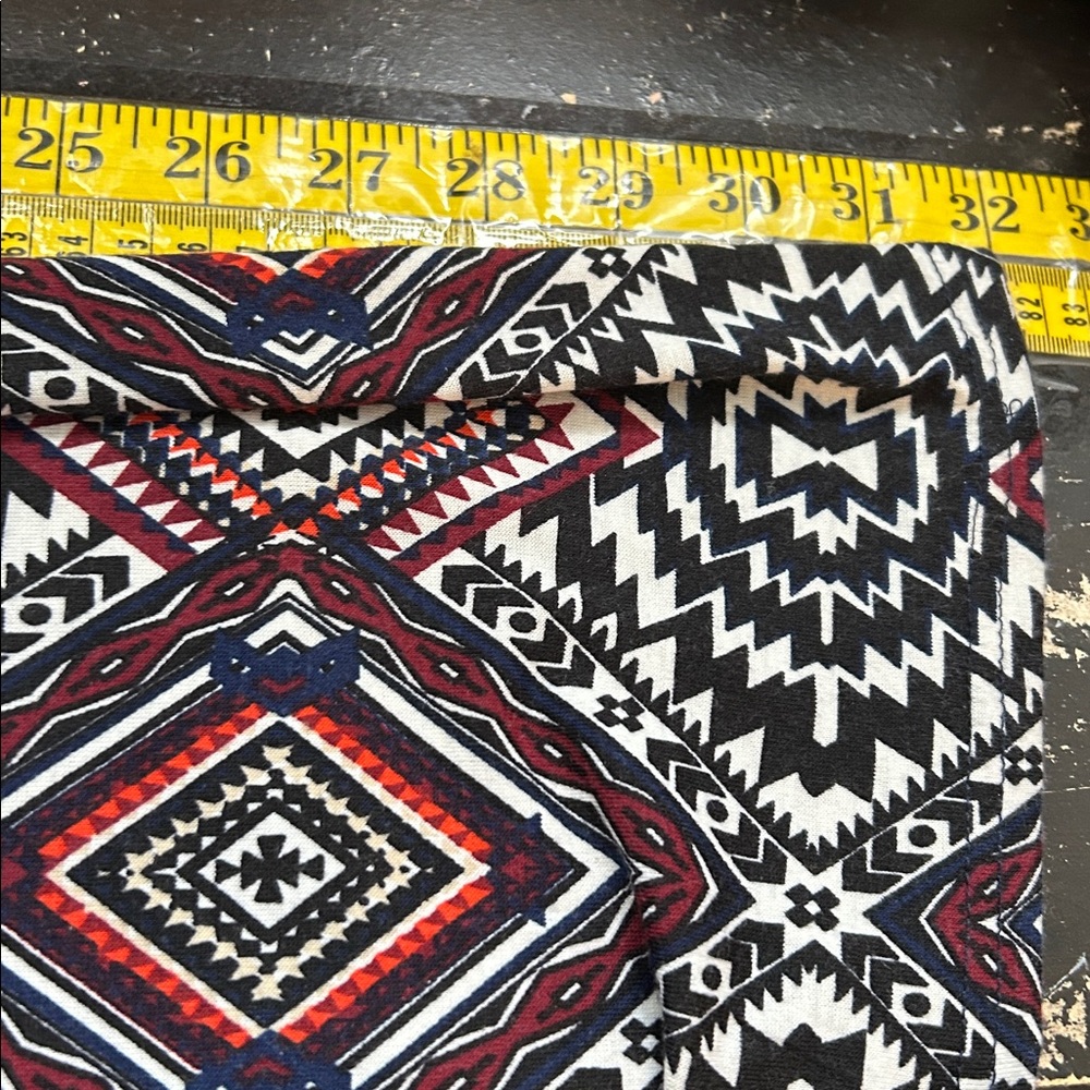 Vintage Boho Printed Wide-Leg‎ Palazzo Pants women’s size medium black burgundy - Picture 10 of 10